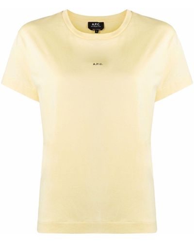 A.P.C. Logo-print T-shirt - Yellow