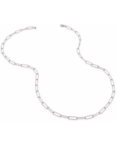 Monica Vinader Alta Textured Chain Necklace - Metallic