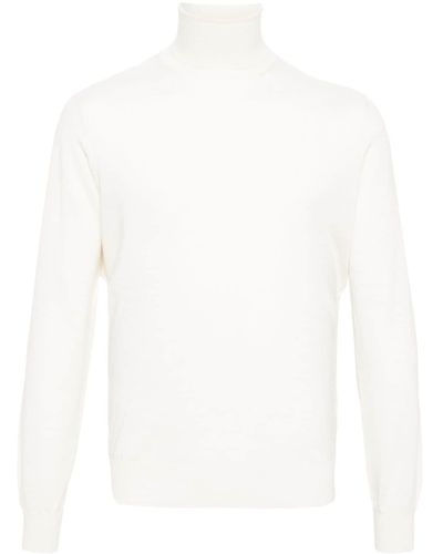 Dell'Oglio Roll-neck Knit Sweater - White