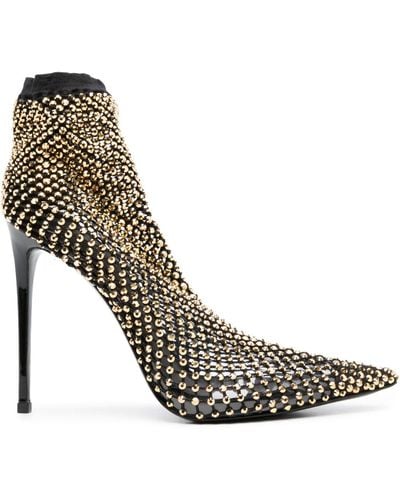 Le Silla Gilda 115mm Crystal-embellished Court Shoes - Metallic