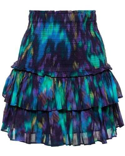 Isabel Marant Naomi Tie-dye Mini Skirt - Blue
