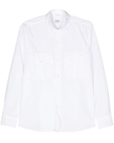 Aspesi Chemise en coton à manches longues - Blanc