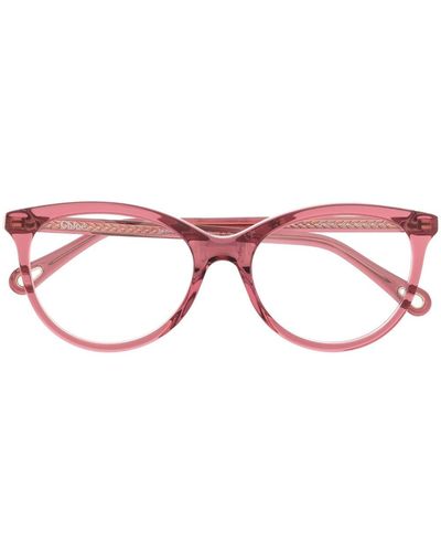 Chloé Brille mit rundem Gestell - Rot