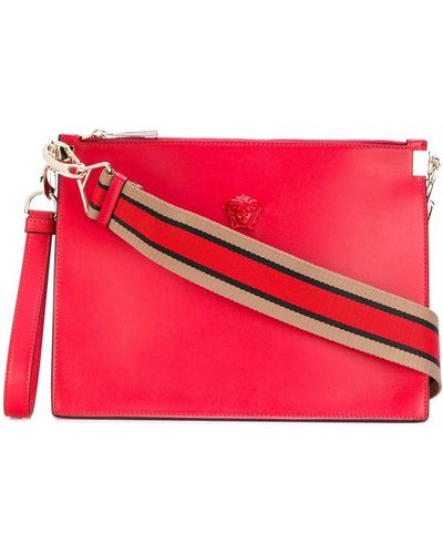 Versace Palazzo Medusa Wristlet Clutch Bag - Red