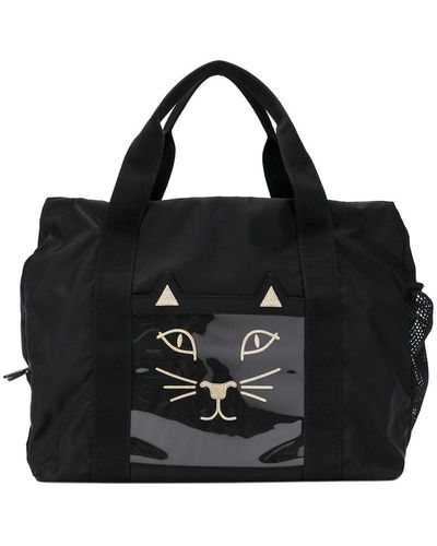 Charlotte Olympia Cat Gym Bag - Black