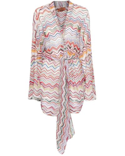 Missoni Zigzag Belted Cardigan - White