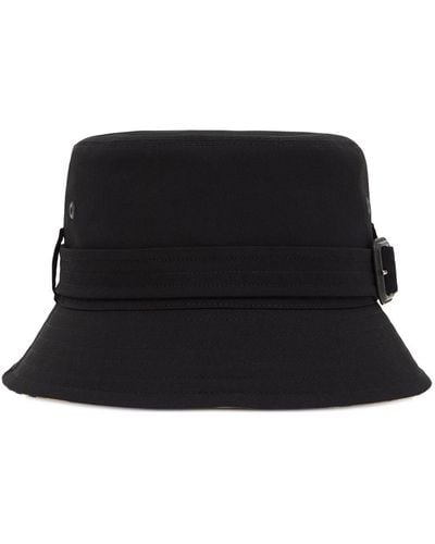 Burberry Sombrero de pescador con cinturón - Negro
