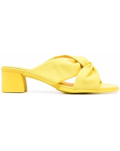 Camper Katie Knot-detailed Sandals - Yellow