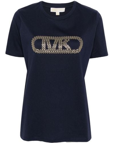 Michael Kors アイレットロゴ Tシャツ - ブルー