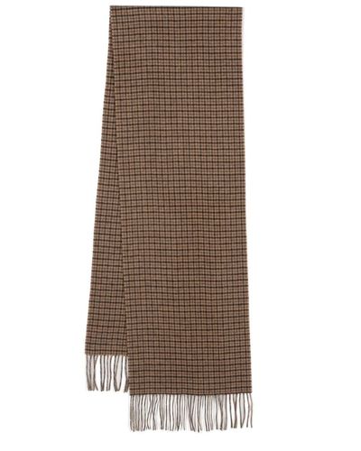 Claudie Pierlot Check-pattern Wool Scarf - Brown