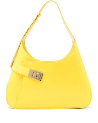 Ferragamo Large Hobo Shoulder Bag - Yellow