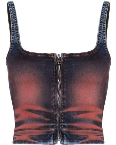 KNWLS Harley Cropped-Top aus Denim - Blau