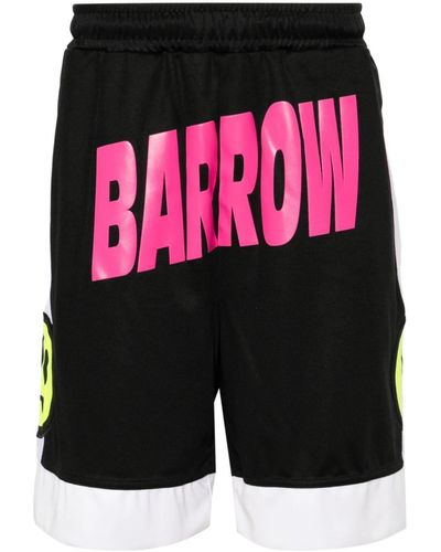 Barrow Joggingshorts mit Logo-Print - Schwarz