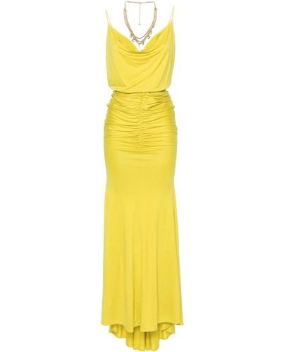 Elisabetta Franchi Dress Gathered Details - Yellow