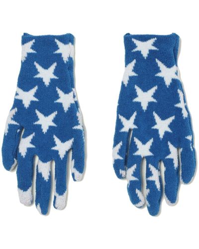 ERL Star-patterned Knitted Gloves - Blue