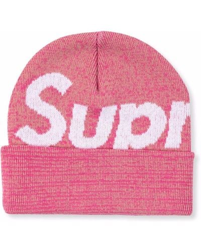 Supreme Mütze mit Oversized-Logo - Pink