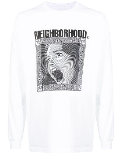 Neighborhood グラフィック ロングtシャツ - ホワイト