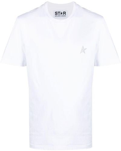 Golden Goose T-Shirt mit Stern-Patch - Weiß
