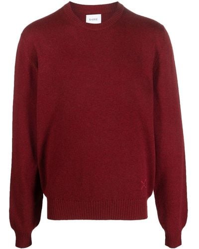 Barrie Round Neck Cashmere Sweater - Red