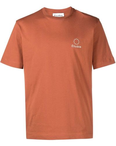 Etudes Studio T-Shirt aus Bio-Baumwolle mit Print - Orange