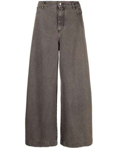 Societe Anonyme Low-rise Wide-leg Jeans - Gray