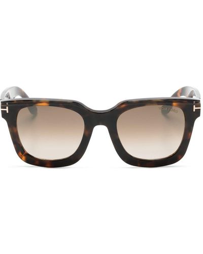 Tom Ford Lunettes de soleil Lein 02 à monture carrée - Marron