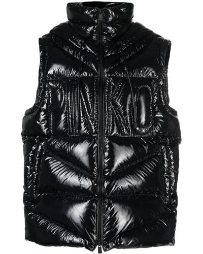 Pinko Logo-embossed Puffer Gilet - Black