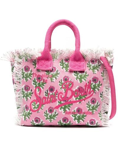 Mc2 Saint Barth Mini Vanity Floral Beach Bag - Pink