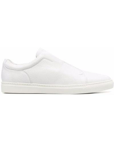 Harry's Of London Baskets en cuir à design sans lacets - Blanc