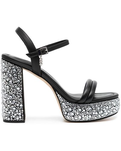 Michael Kors Laci 110mm Embellished Platform Sandals - Black