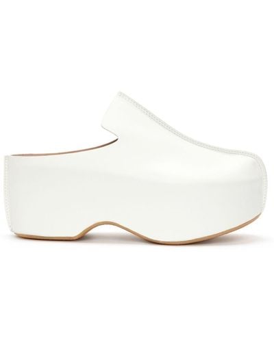 JW Anderson Platform Leather Loafers - White