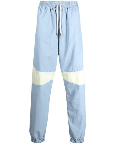 RANRA Pantaloni sportivi con inserti a contrasto - Blu