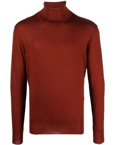 Altea Roll-neck Virgin Wool Sweater - Red