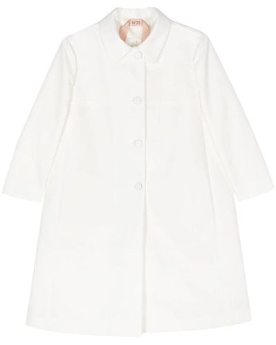 N°21 Woven Coat - White