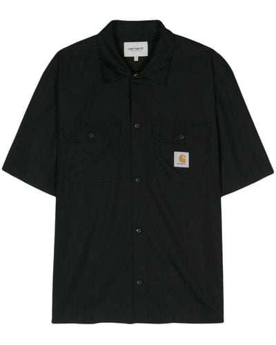 Carhartt Camisa con parche del logo S/S Craft - Negro