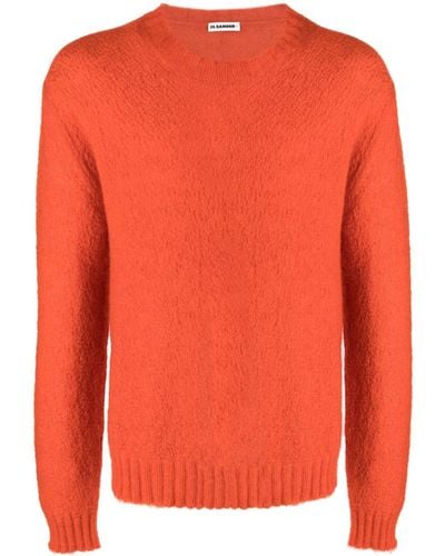 Jil Sander Brushed Mohair-blend Sweater - Orange