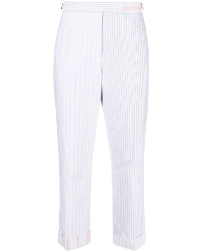 Thom Browne Cropped Tailored Pants - White