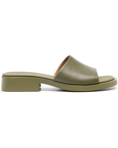 Camper Dana 35mm Leather Sandals - Green