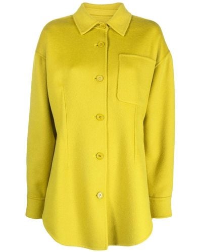P.A.R.O.S.H. Long-sleeve Wool Overshirt - Yellow