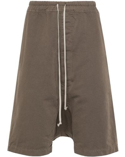 Rick Owens DRKSHDW Shorts Met Trekkoord En Verlaagd Kruis - Bruin