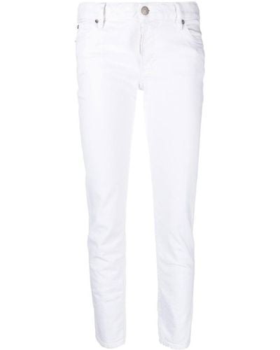 DSquared² White Bull Skinny-Jeans - Weiß