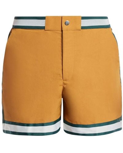 CHE Gestreepte Shorts - Oranje