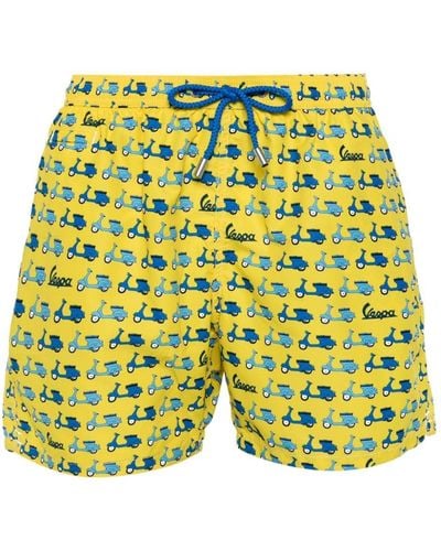 Mc2 Saint Barth X Vespa Swim Shorts - Yellow