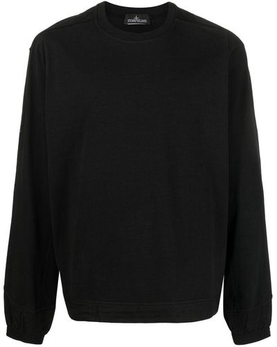 Stone Island Shadow Project Crew-neck Pullover Sweatshirt - Black