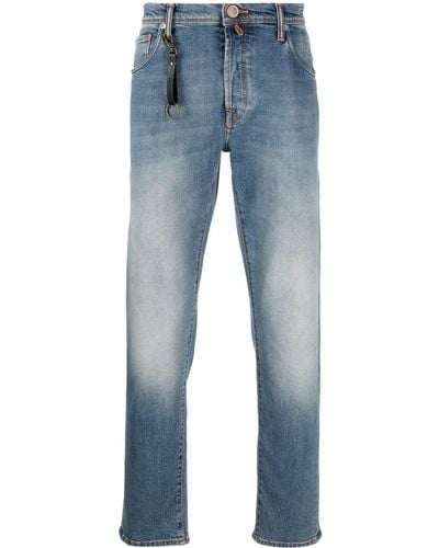 Incotex Jeans skinny a vita media - Blu