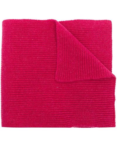 Woolrich Gerippter Schal mit Logo - Pink