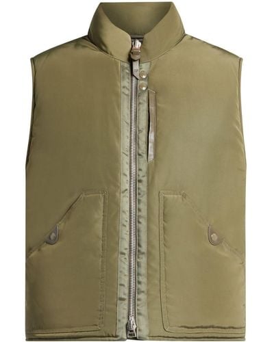 Tom Ford Padded Zip-up Gilet - Green