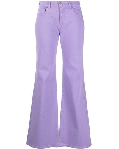 P.A.R.O.S.H. Mid-rise Wide-leg Jeans - Purple