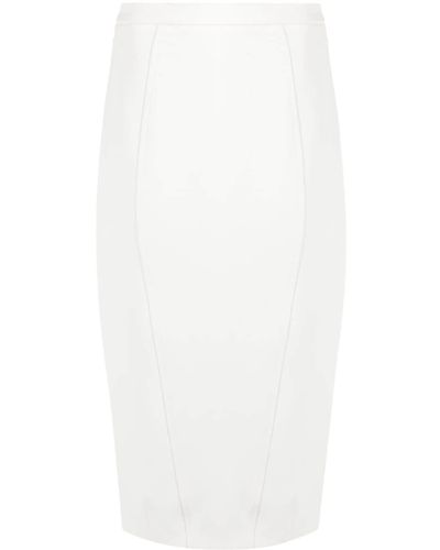Pinko Falda de tubo midi - Blanco