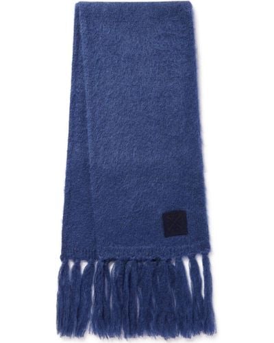 Off-White c/o Virgil Abloh Arrows-patch Knitted Scarf - Blue